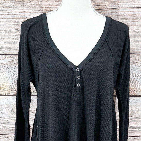 We The Free Gray Citrine Tee Long Sleeve Relaxed Blouse Size XS - Picture 13 of 13